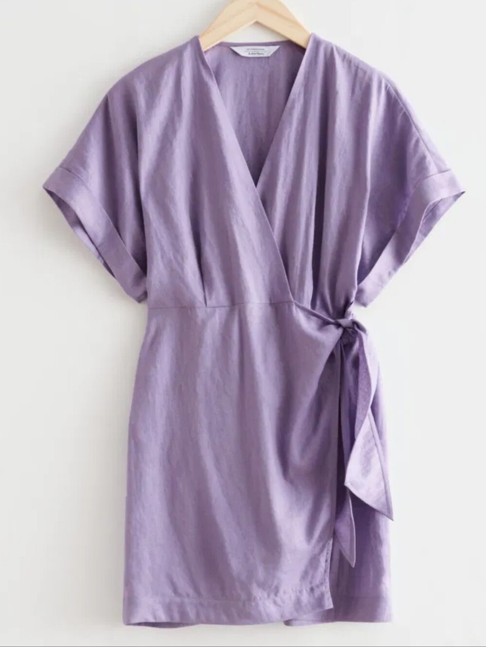 & Other Stories Lavender Wrap Mini Dress
